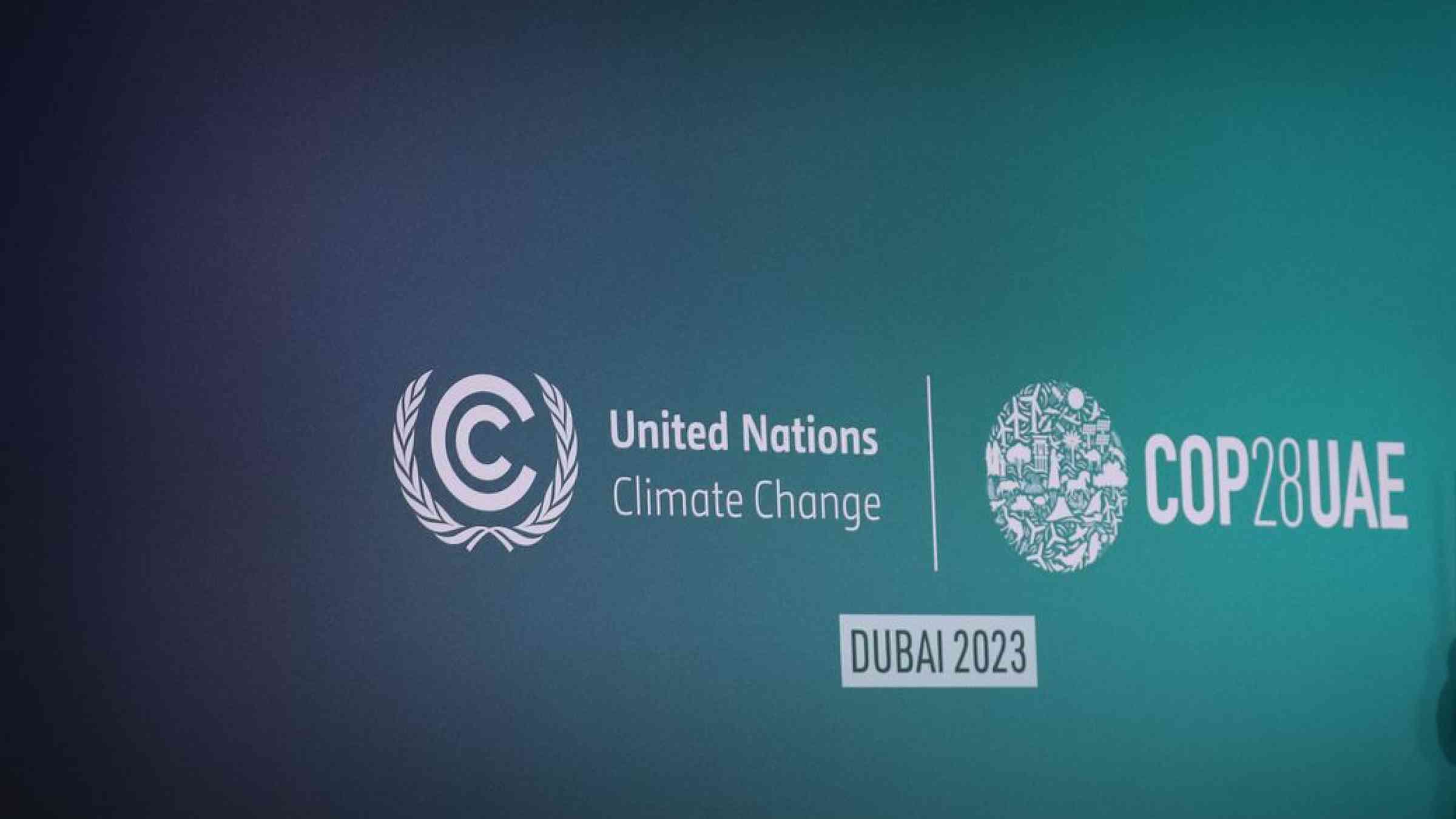 COP28 backdrop