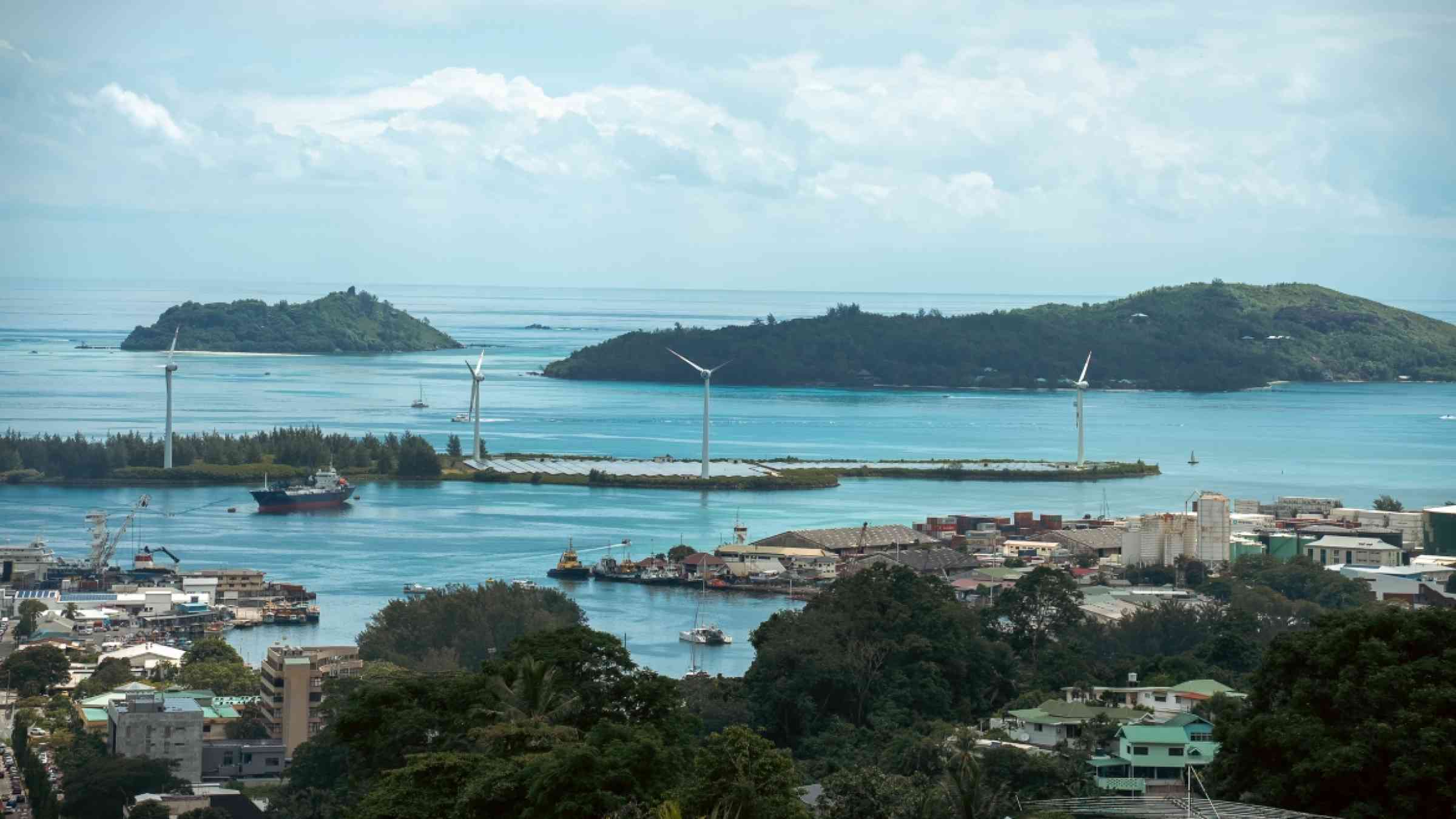 View of port Seychelles 