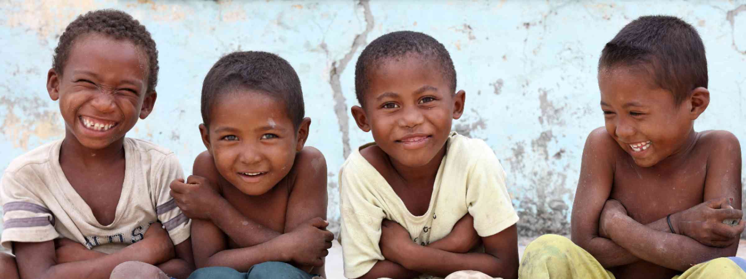 Unidentified students in primary school on June 1, 2016 in Morondava, Madagascar.