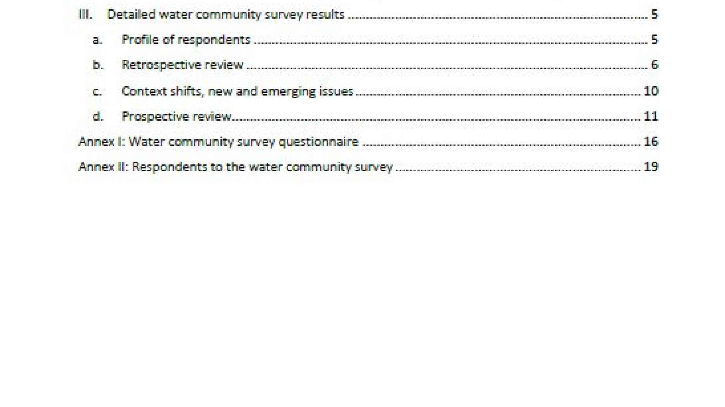 Cover- Water Survey Analysis