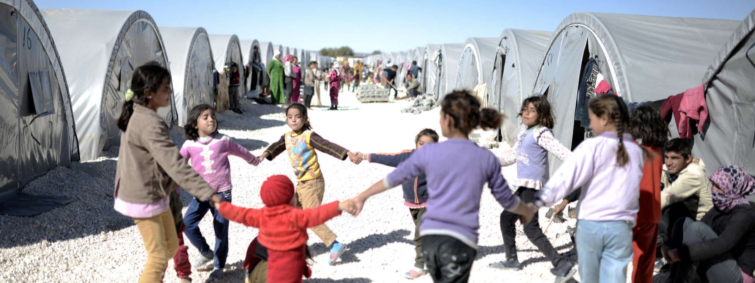 Syrian refugees families who came from Kobani district living in refugees tent in Suruc district, 20 October 2015 , Turkey , Sanliurfa.