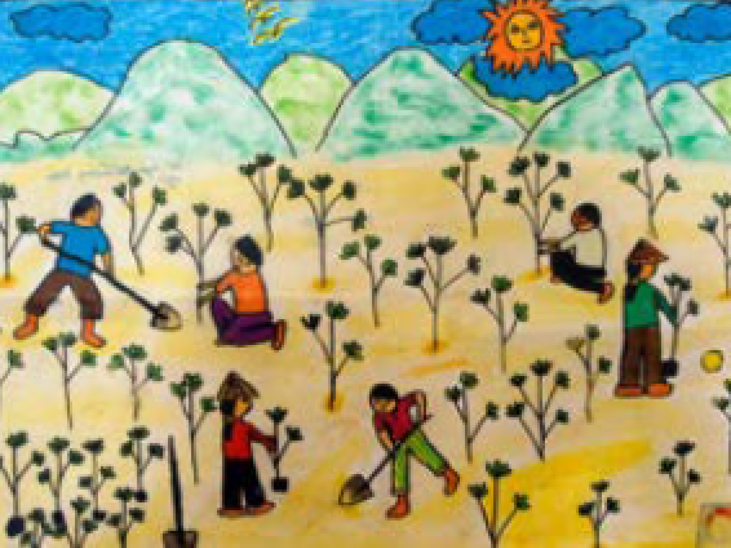 children and youth in Vietnam created drawings